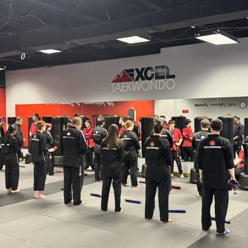 Excel Taekwondo students training in Castle Rock, Colorado